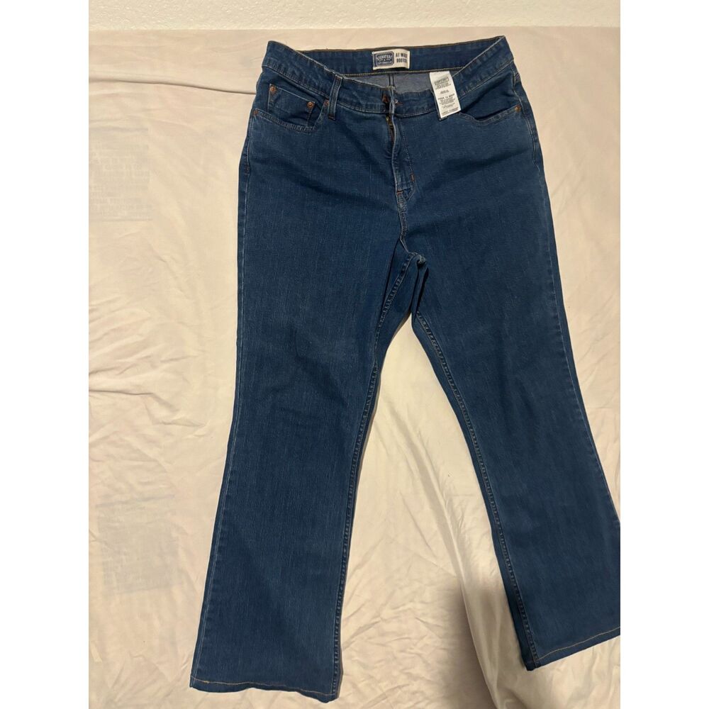 Levis Signature Jeans at waist bootcut womens size 14 medium wash denim